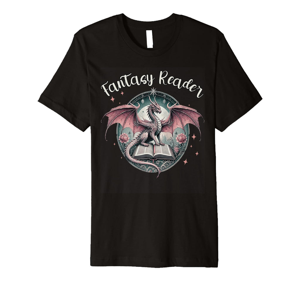 Fantasy Reader Dragon Book Lover T-Shirt - Trendy Graphic for Adults - T-Shirt, Sweatshirt, Hoodie