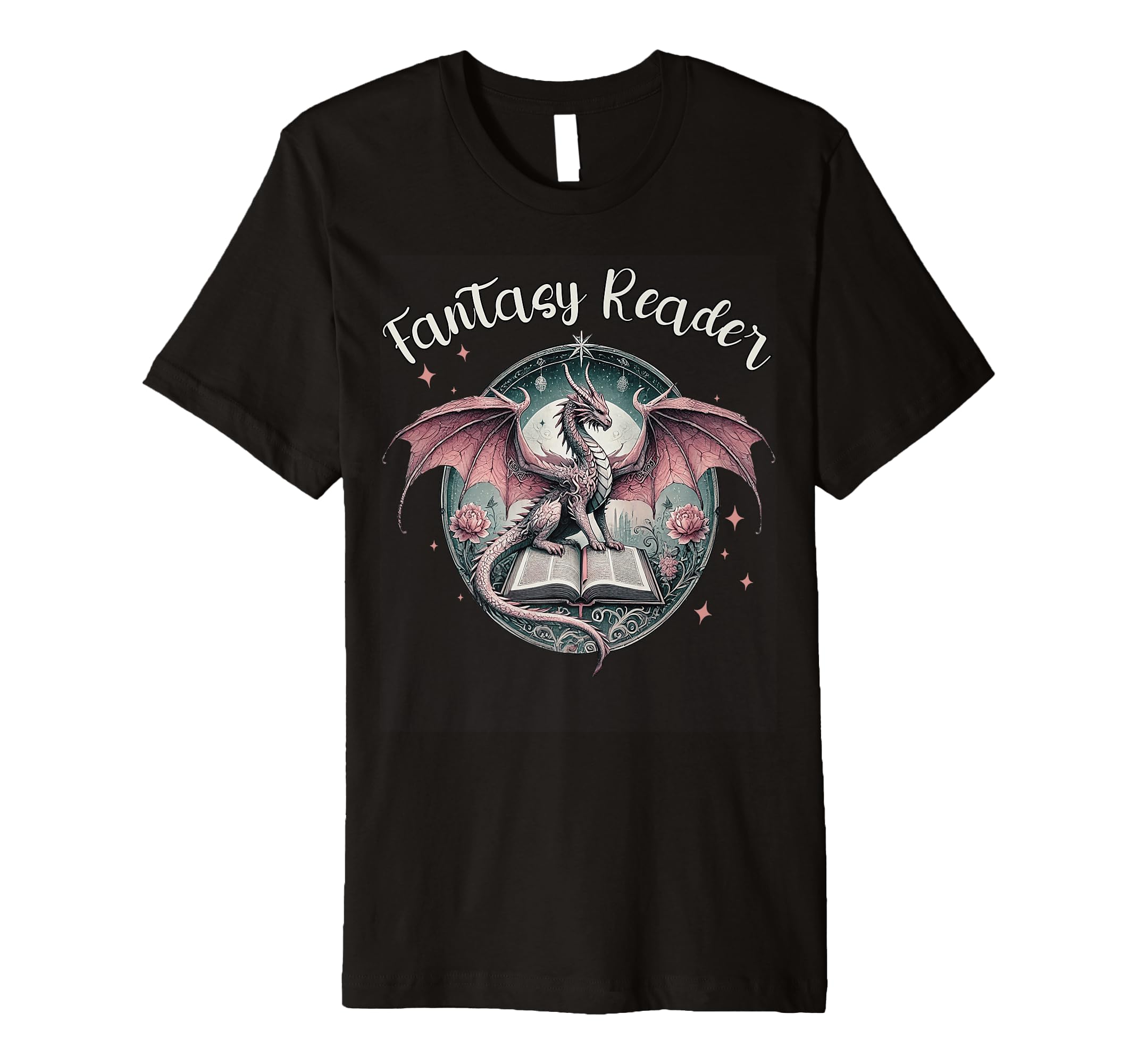 Fantasy Reader Dragon Book Lover T-Shirt - Trendy Graphic for Adults - T-Shirt, Sweatshirt, Hoodie