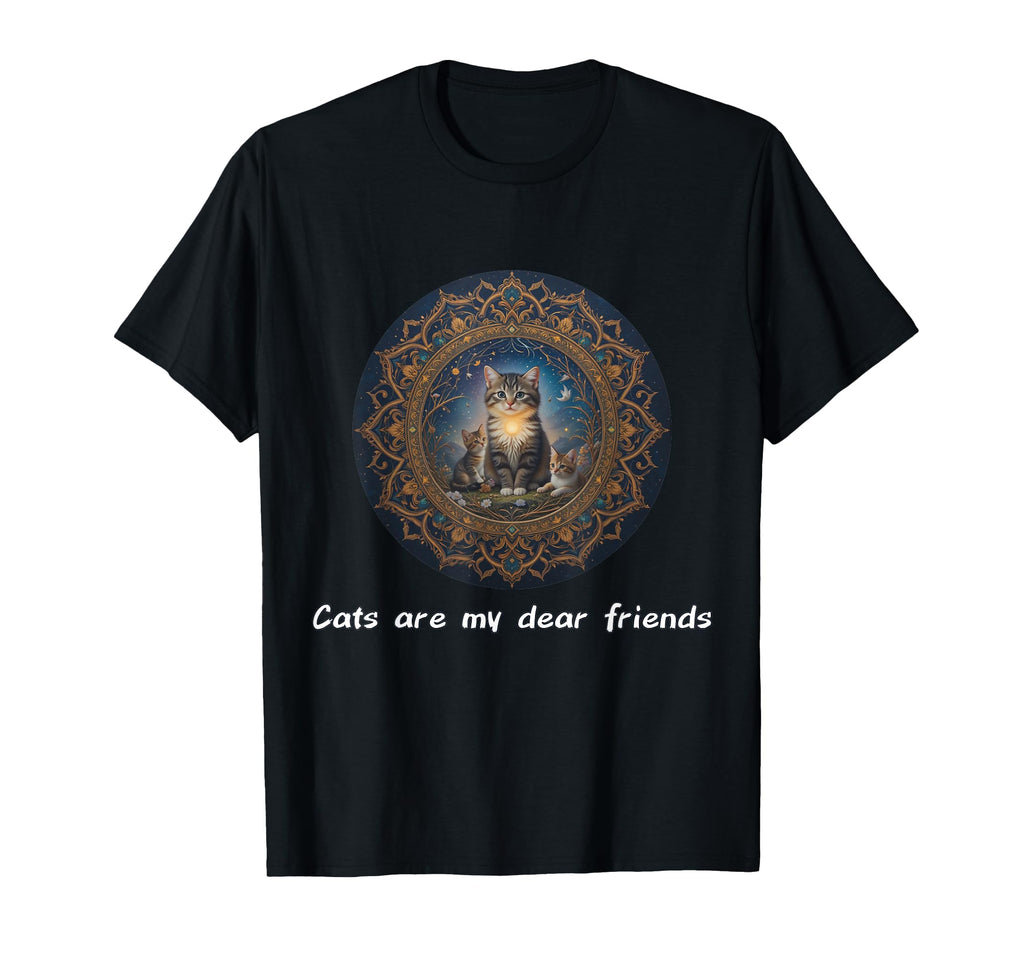 Cats Are My Best Friends Sacred T-Shirt - Unique Graphic for Adults - T-Shirt, Sweatshirt, Hoodie