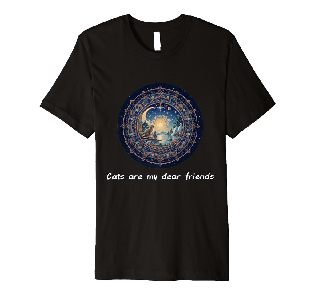 Cats Are My Best Friends Sacred T-Shirt - Novelty Apparel for Adults - T-Shirt, Sweatshirt, Hoodie