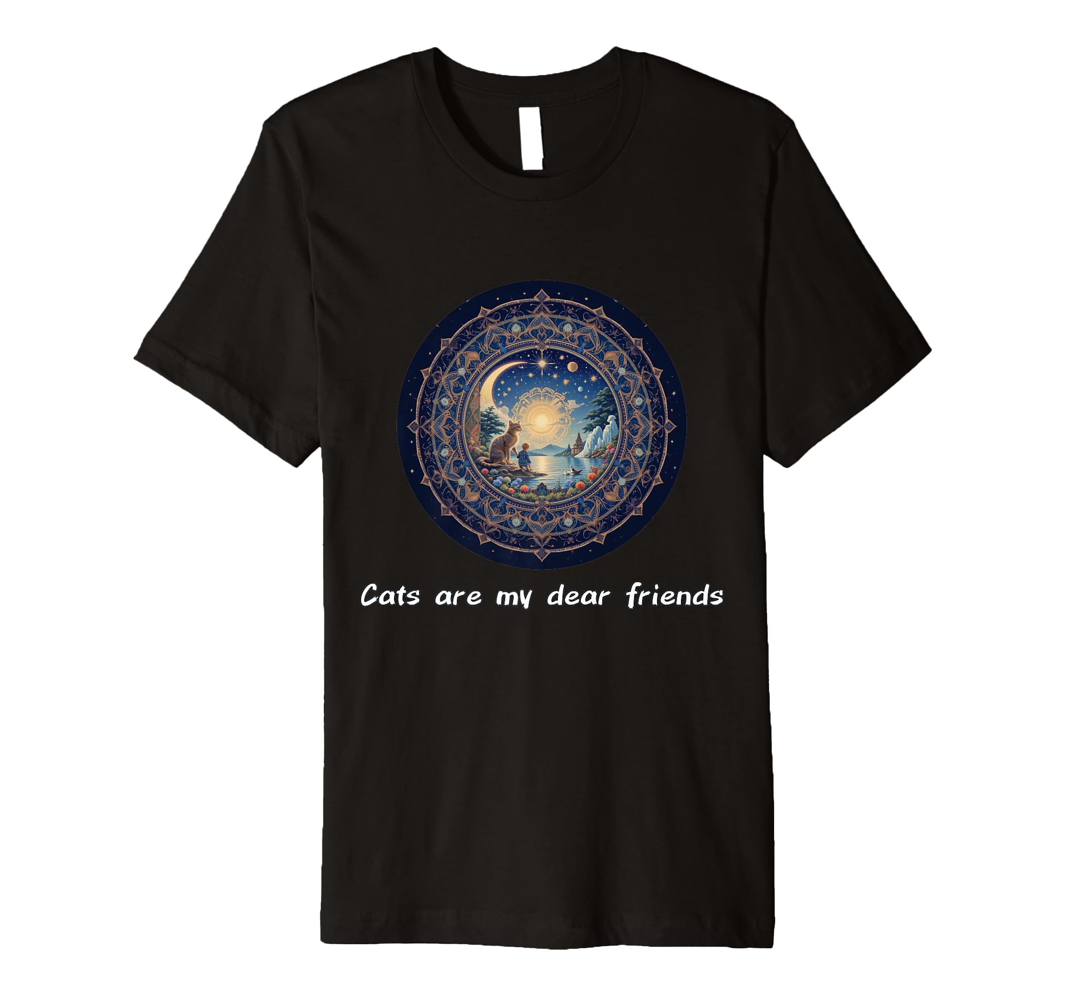 Cats Are My Best Friends Sacred T-Shirt - Novelty Apparel for Adults - T-Shirt, Sweatshirt, Hoodie