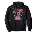Books And Cats Cat Lover Book Lover Hoodie - Novelty Apparel for Adults - T-Shirt, Sweatshirt, Hoodie
