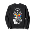 Autism Mom Mama Bear Autistic Child Sweatshirt - Fun Novelty Design Unisex - T-Shirt, Sweatshirt, Hoodie