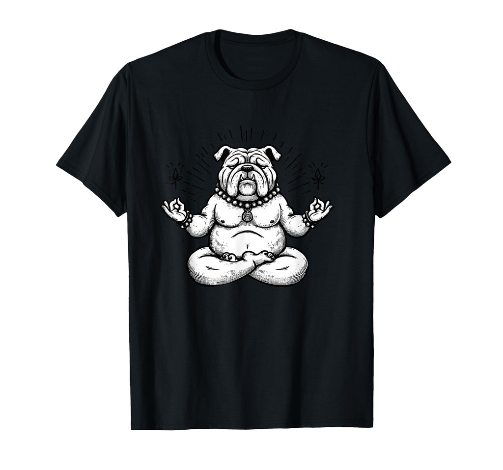 Meditation Bulldog Yoga Pose Relaxing T-Shirt - Novelty Apparel Men Women - T-Shirt, Sweatshirt, Hoodie