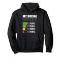 My Social Battery Frightened Or Fearful Hoodie - Graphic Print for Adults - T-Shirt, Sweatshirt, Hoodie