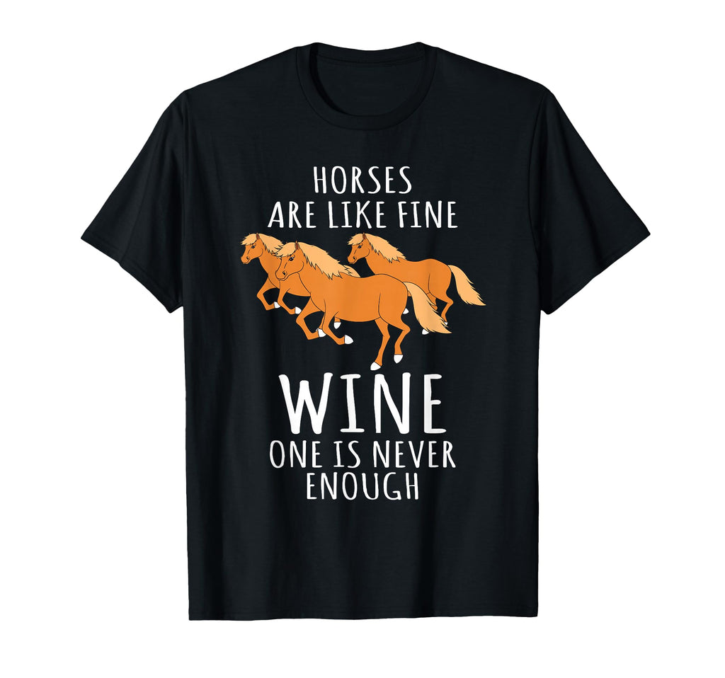 Brown Horse Riding Wine Lover Gift T-Shirt - Novelty Apparel for Adults - T-Shirt, Sweatshirt, Hoodie