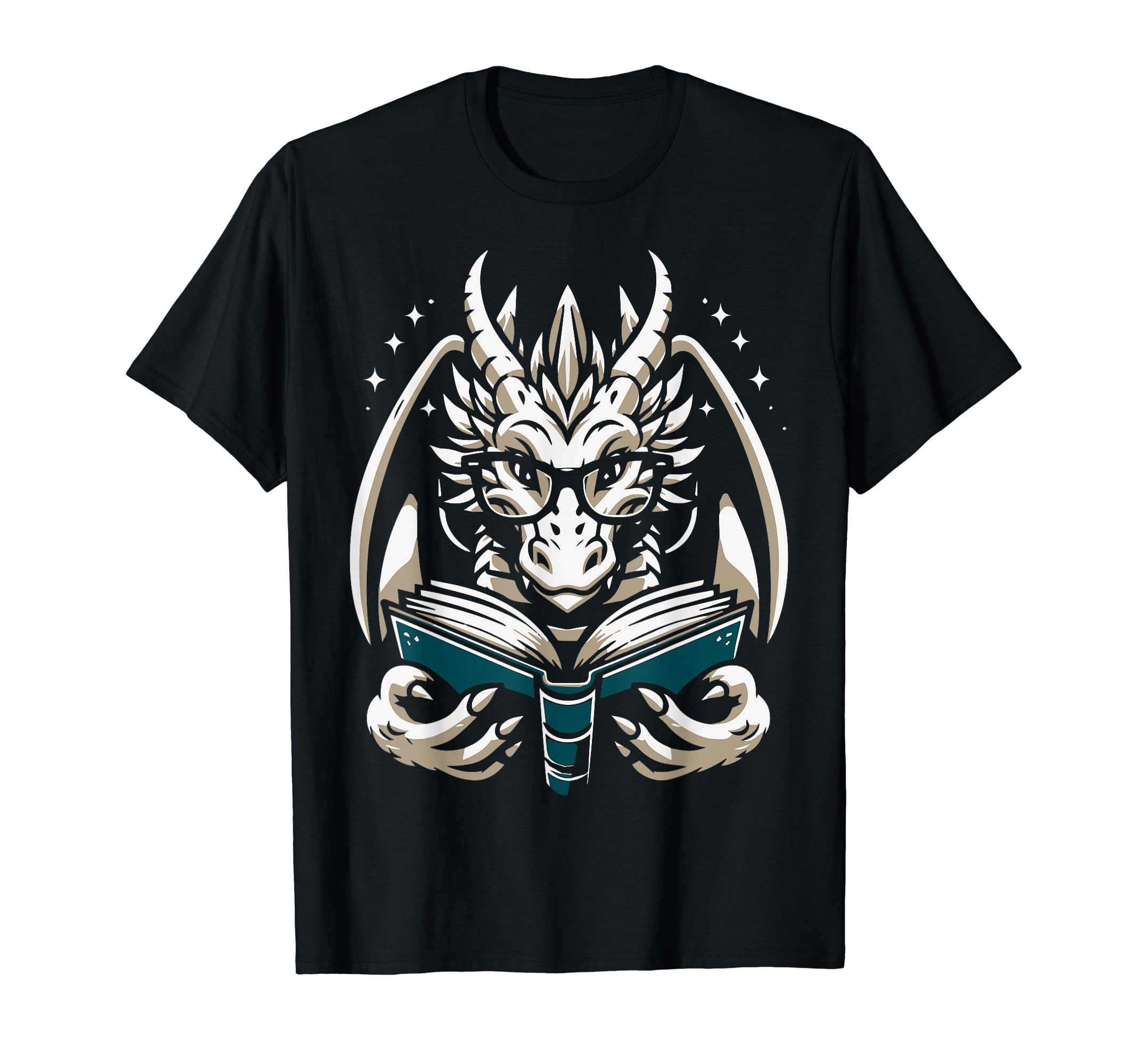 Dragon Reading Book Dragon Enthusiast T-Shirt - Trendy Graphic Unisex - T-Shirt, Sweatshirt, Hoodie