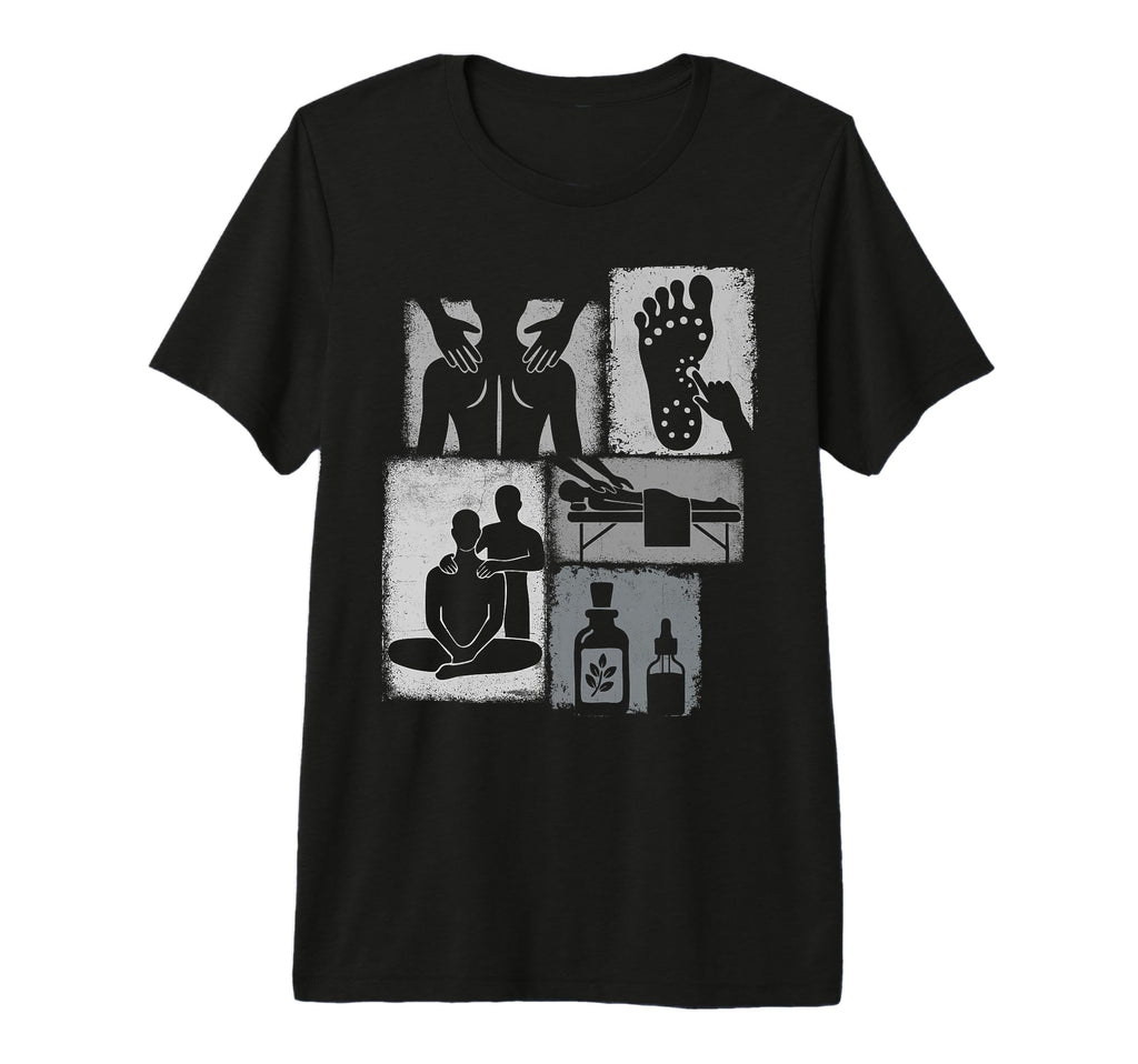 Massage Therapist Collage Massage T-Shirt - Streetwear Style Men Women - T-Shirt, Sweatshirt, Hoodie