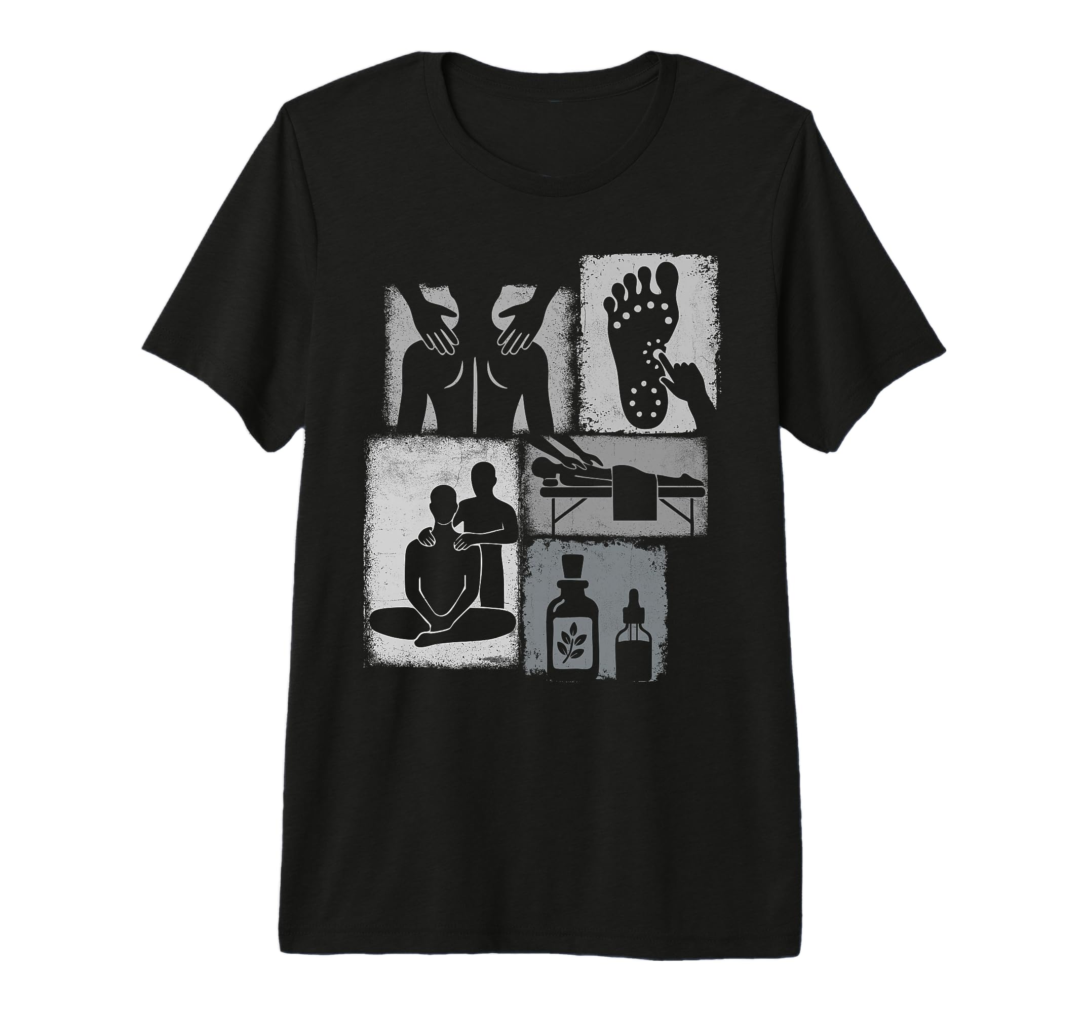 Massage Therapist Collage Massage T-Shirt - Streetwear Style Men Women - T-Shirt, Sweatshirt, Hoodie