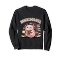 Booksolotl Axolotl Reading Book Sweatshirt - Fun Novelty Design for Adults - T-Shirt, Sweatshirt, Hoodie