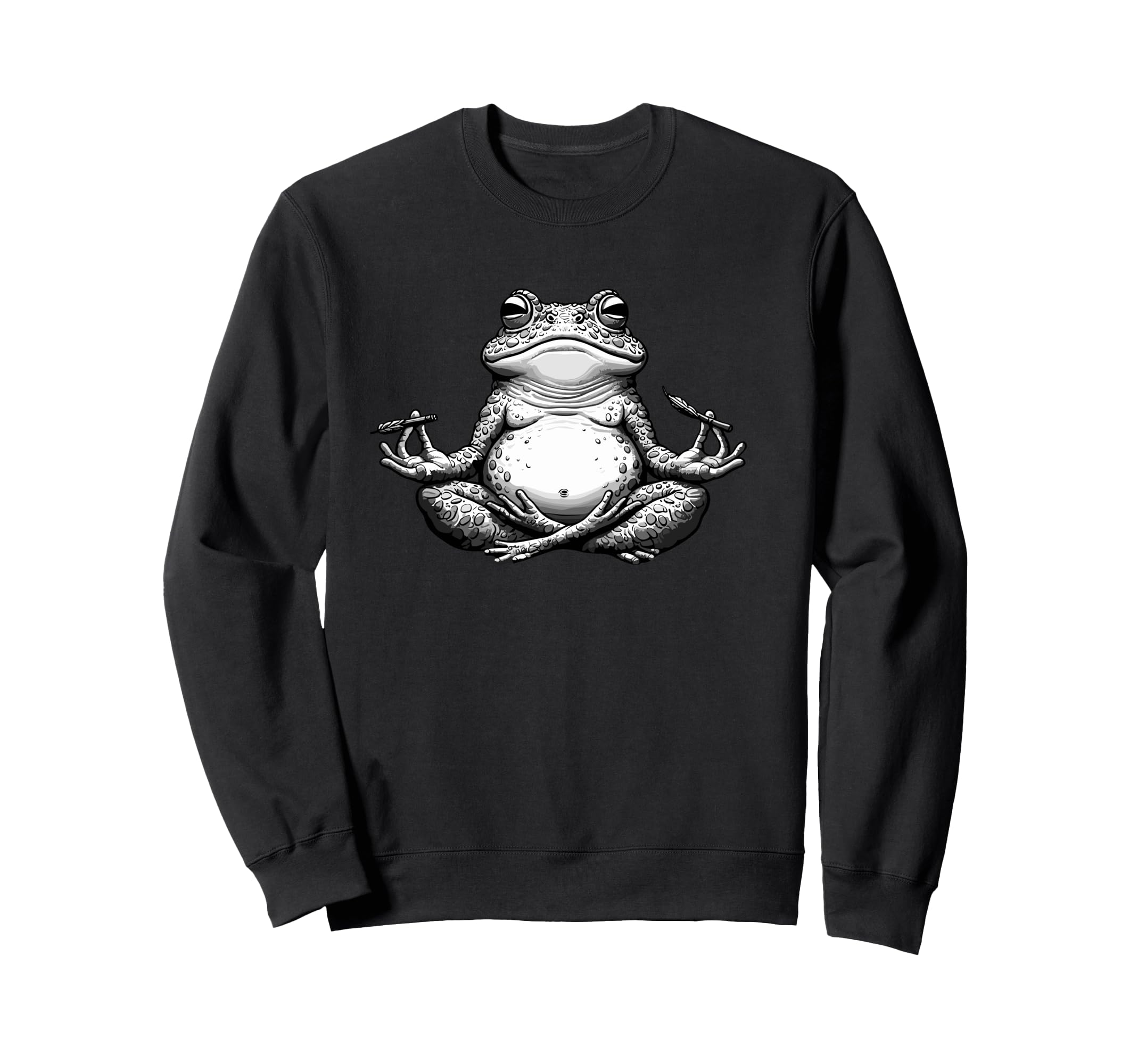 Meditation Frog Toad Yoga Pose Sweatshirt - Trendy Graphic for Adults - T-Shirt, Sweatshirt, Hoodie