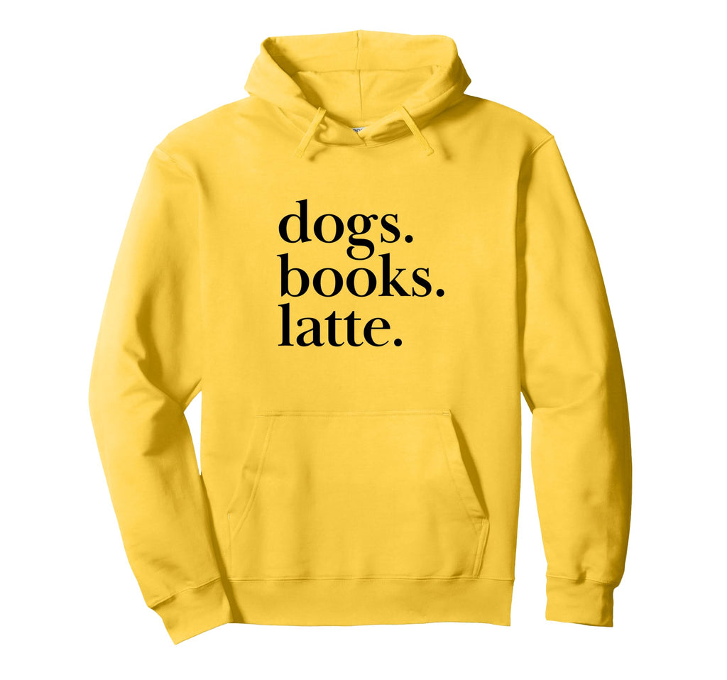 Dogs Books Latte Canine Reading Coffee Hoodie - Trendy Graphic Men Women - T-Shirt, Sweatshirt, Hoodie