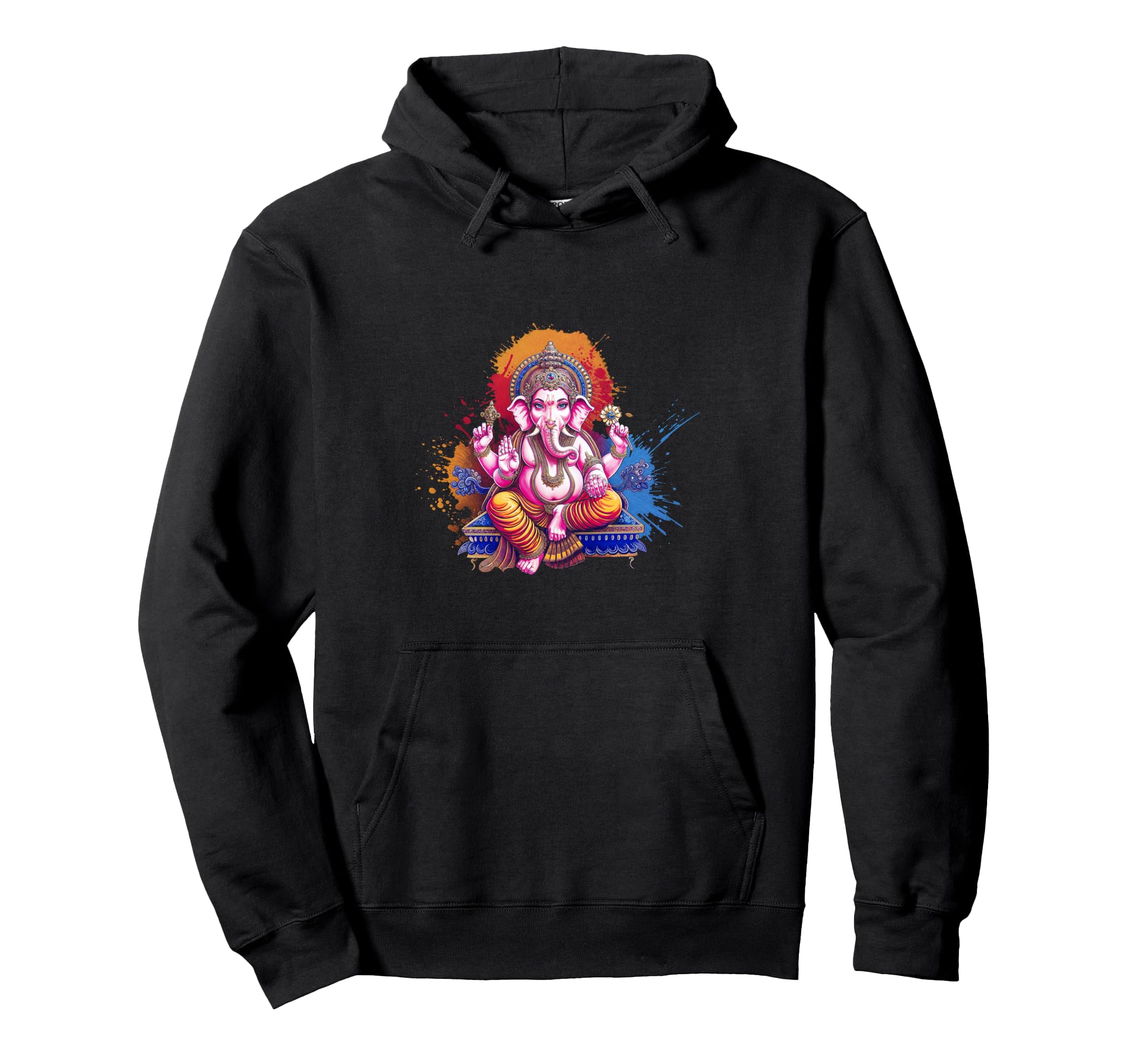 Ganesha Art Hindu God Spiritual Yoga Hoodie - Streetwear Style Men Women - T-Shirt, Sweatshirt, Hoodie