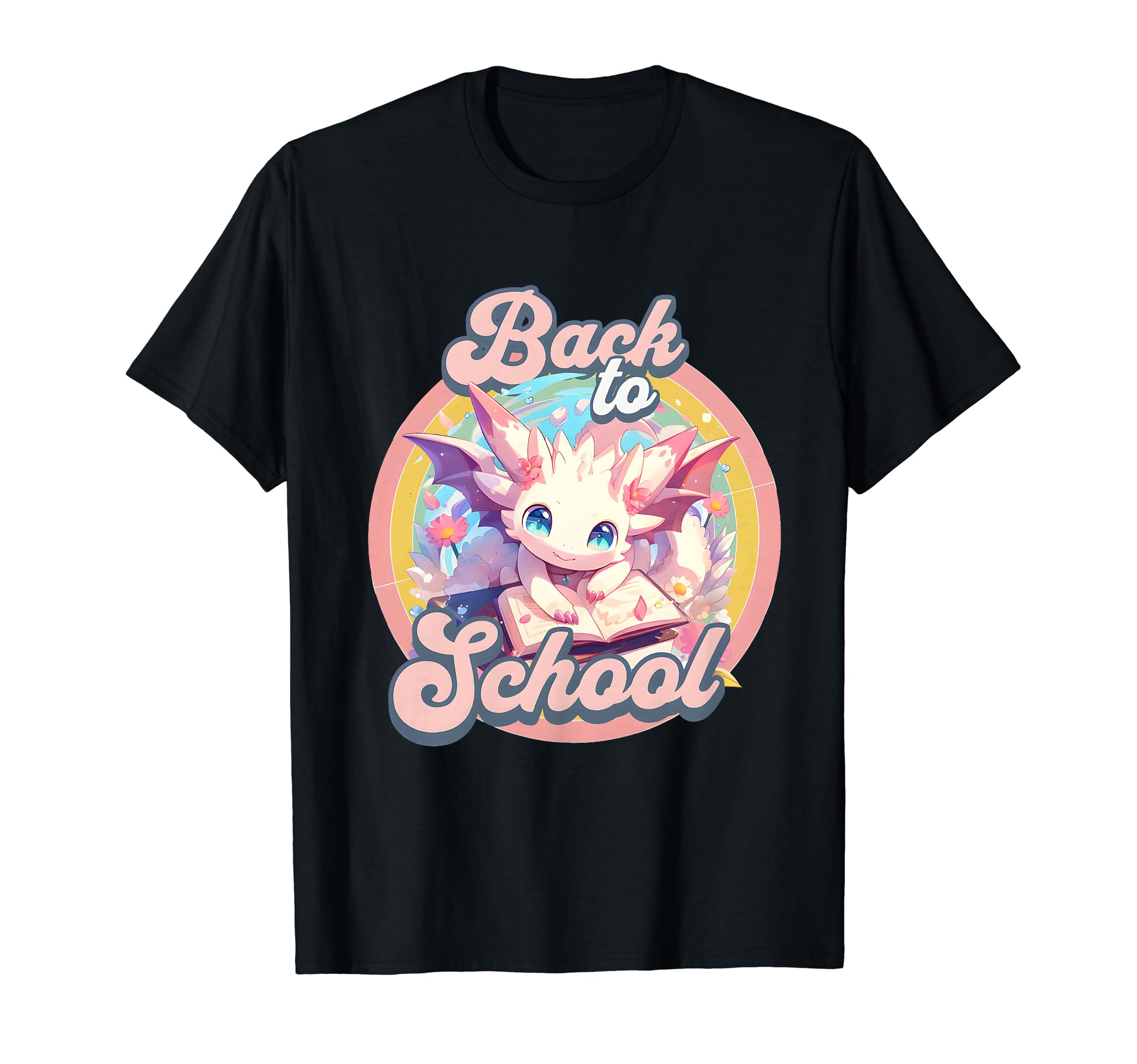 Back To School Dragon Anime Dragons T-Shirt - Minimalist Print for Adults - T-Shirt, Sweatshirt, Hoodie