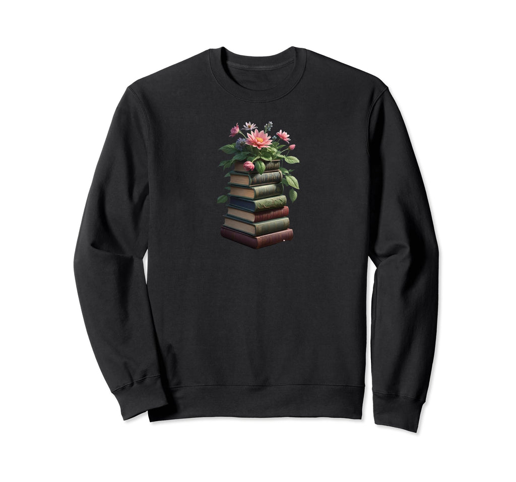 Book Worm Book Stack Reading Addict Sweatshirt - Custom Art Print Unisex - T-Shirt, Sweatshirt, Hoodie