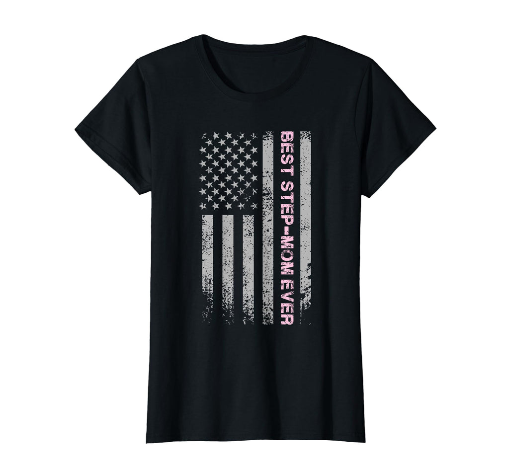 Best Step Mom Ever Us American Flag T-Shirt - Aesthetic Graphic Unisex - T-Shirt, Sweatshirt, Hoodie