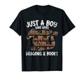 Just Who Loves Dragons And Books Funny T-Shirt - Custom Art Print Unisex - T-Shirt, Sweatshirt, Hoodie
