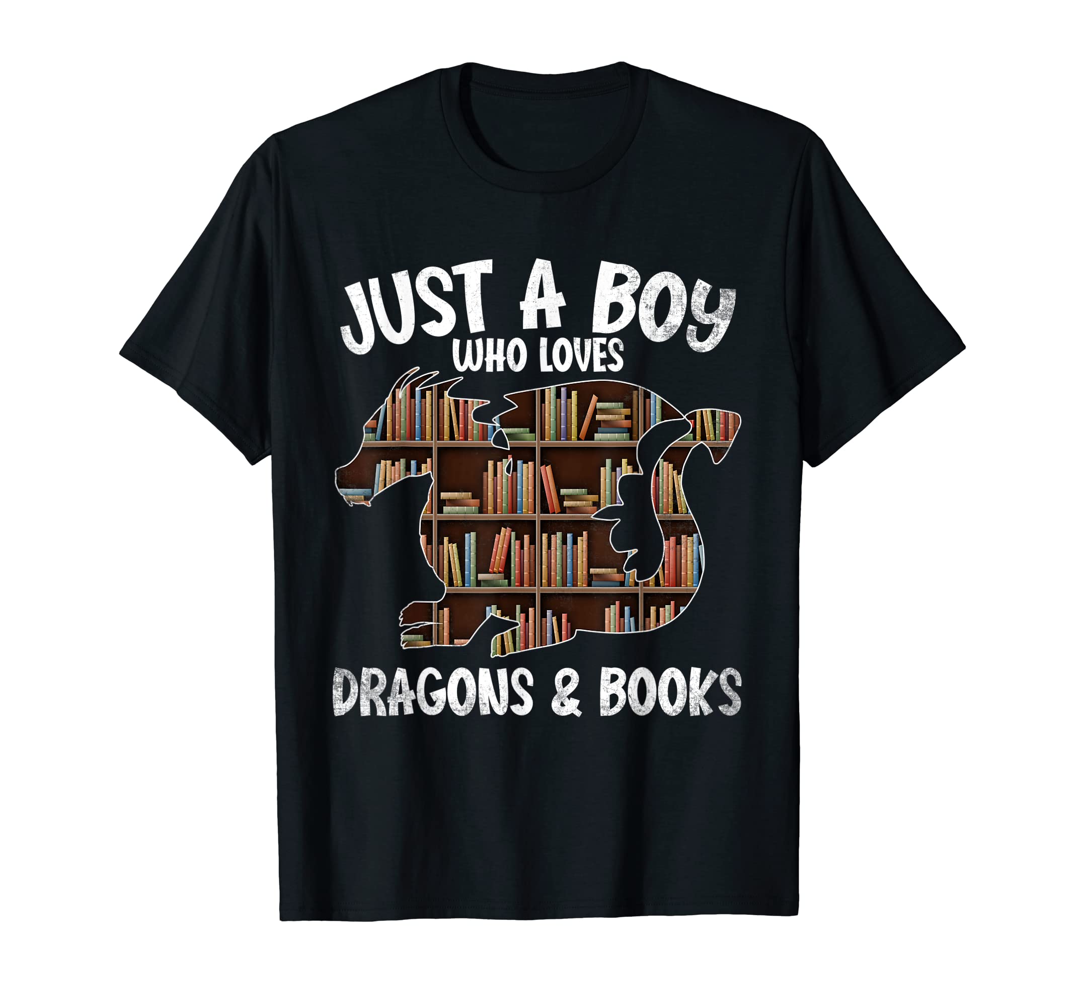 Just Who Loves Dragons And Books Funny T-Shirt - Custom Art Print Unisex - T-Shirt, Sweatshirt, Hoodie