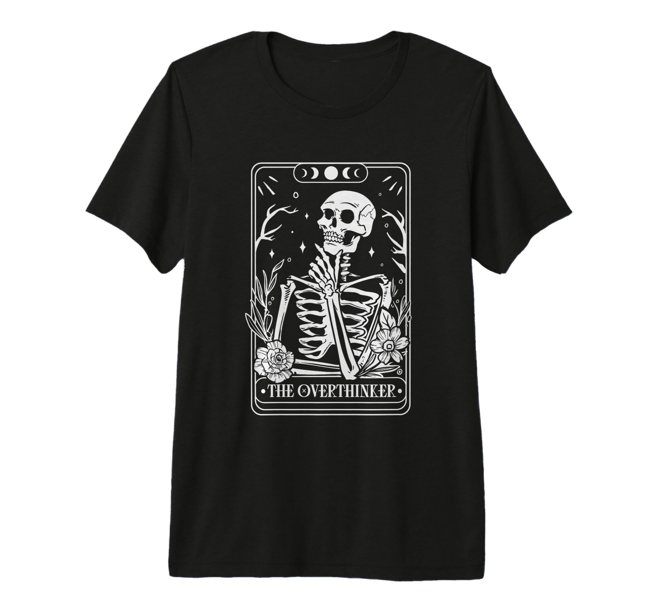 Overthinker Skeleton Tarot Card Tri T-Shirt - Novelty Apparel Men Women - T-Shirt, Sweatshirt, Hoodie