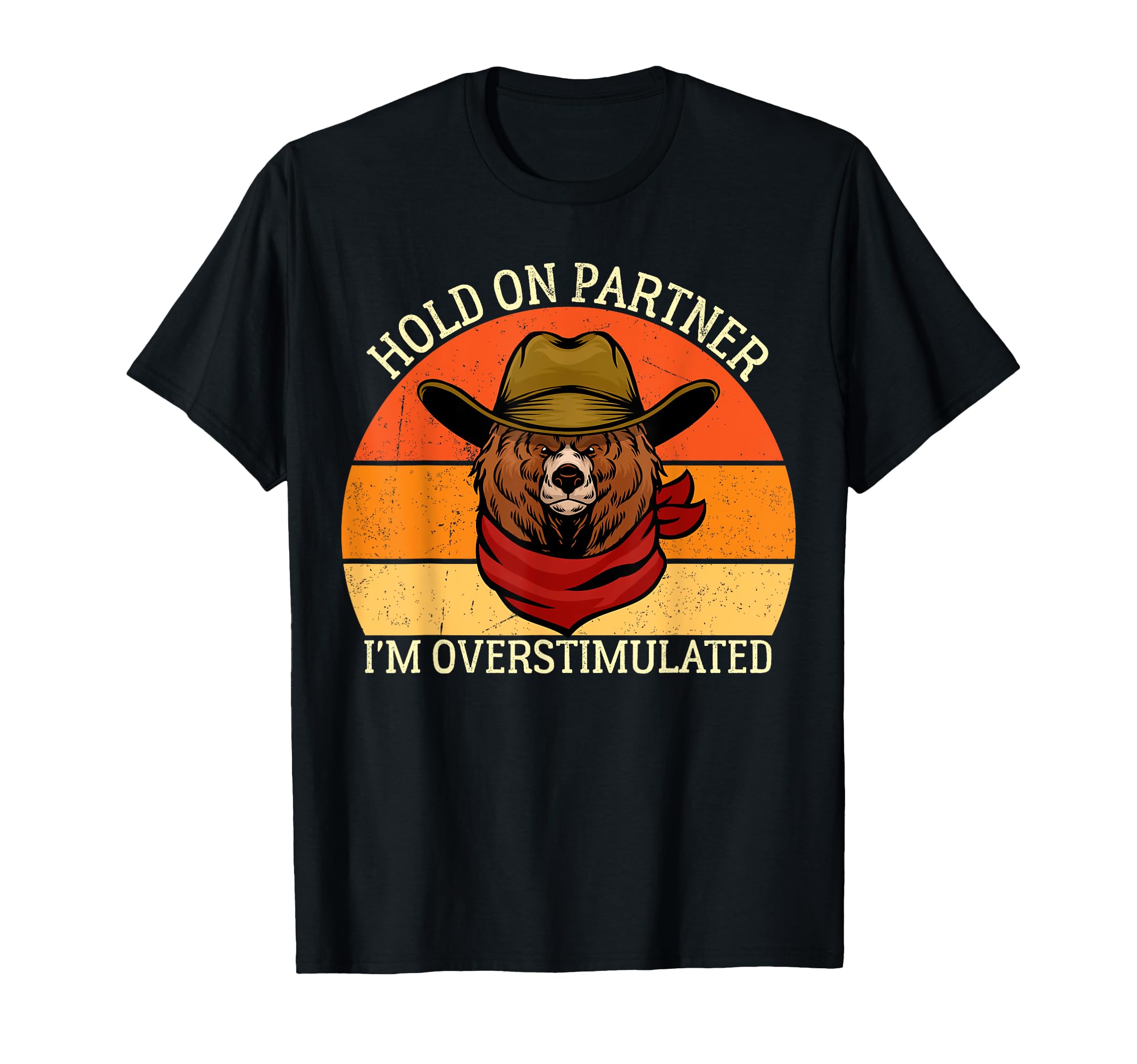 Hold Partner Im Overstimulated Bear T-Shirt - Aesthetic Graphic Unisex - T-Shirt, Sweatshirt, Hoodie