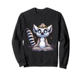Meditation Lemur Yoga Pose Relaxing Sweatshirt - Graphic Print for Adults - T-Shirt, Sweatshirt, Hoodie