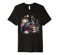 Dragon Sleeping Books Flowers Aesthetic T-Shirt - Graphic Print Unisex - T-Shirt, Sweatshirt, Hoodie