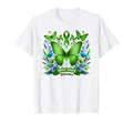 Green Butterfly Mental Health Warrior T-Shirt - Unique Graphic Men Women - T-Shirt, Sweatshirt, Hoodie