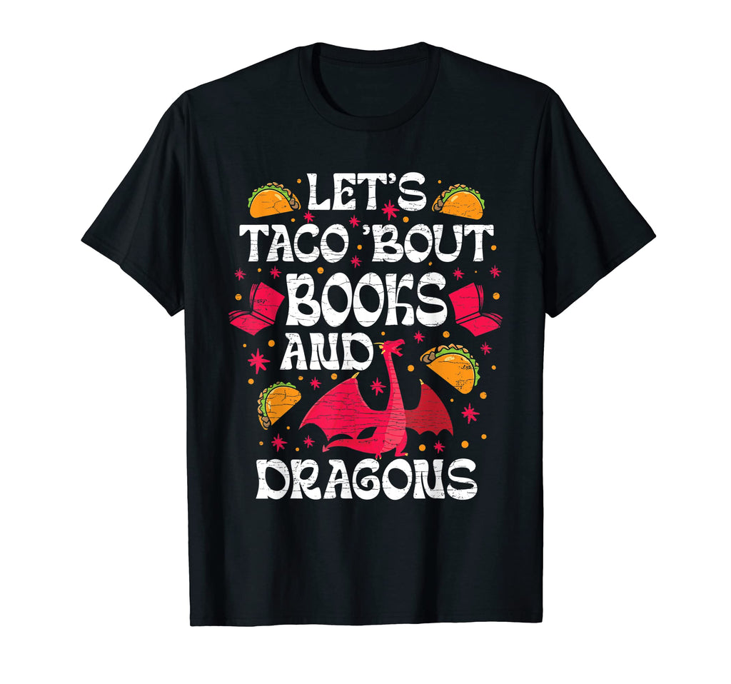 Books And Dragons Reading T-Shirt - Novelty Apparel for Adults - T-Shirt, Sweatshirt, Hoodie