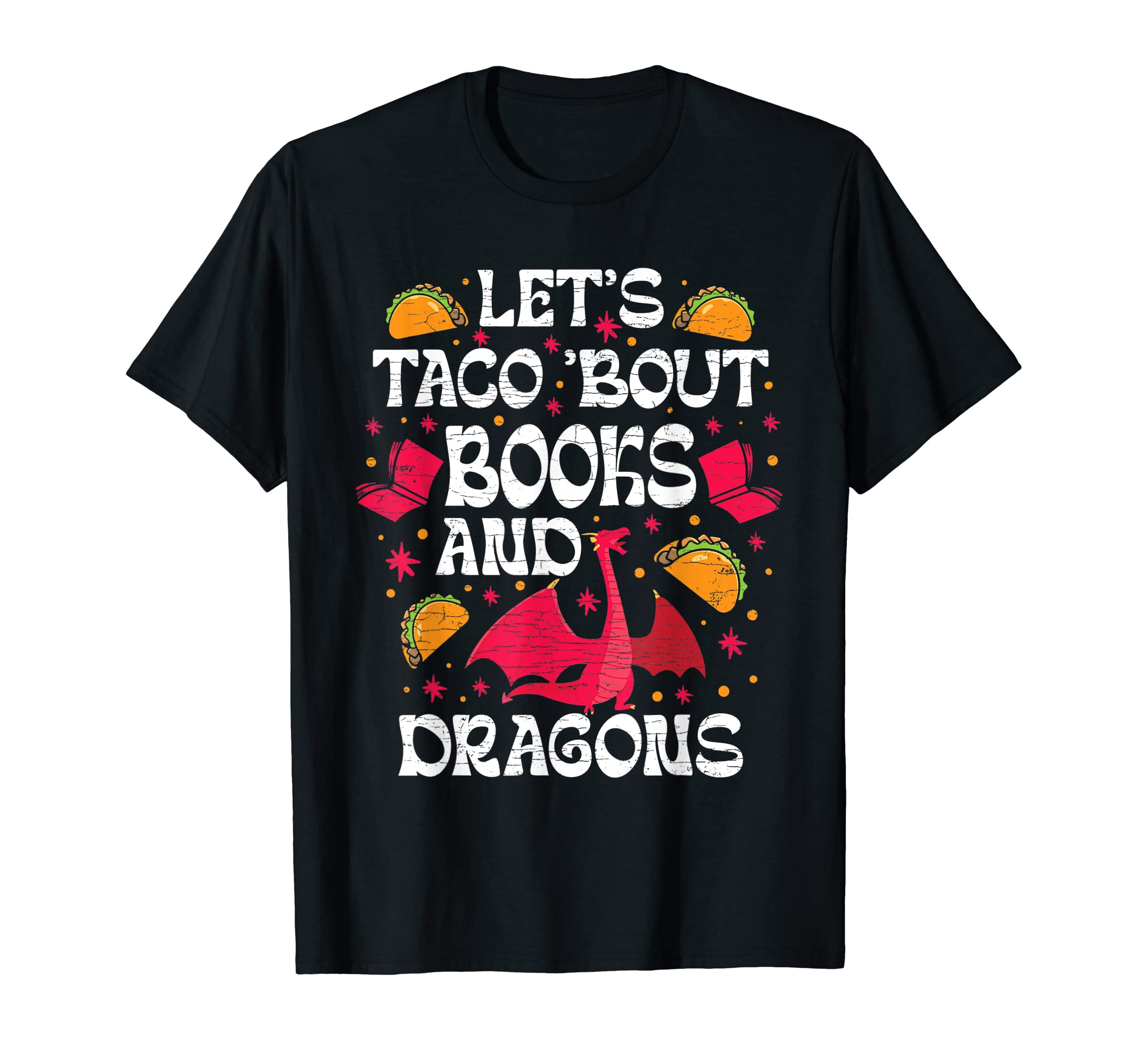 Books And Dragons Reading T-Shirt - Novelty Apparel for Adults - T-Shirt, Sweatshirt, Hoodie