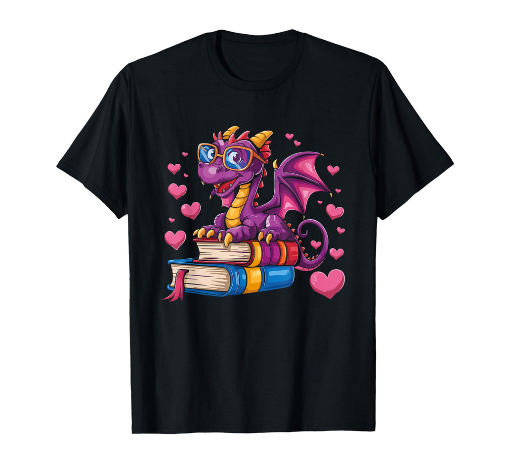 Reading Dragon Shirts Magical Book Lover T-Shirt - Unique Graphic Men Women - T-Shirt, Sweatshirt, Hoodie