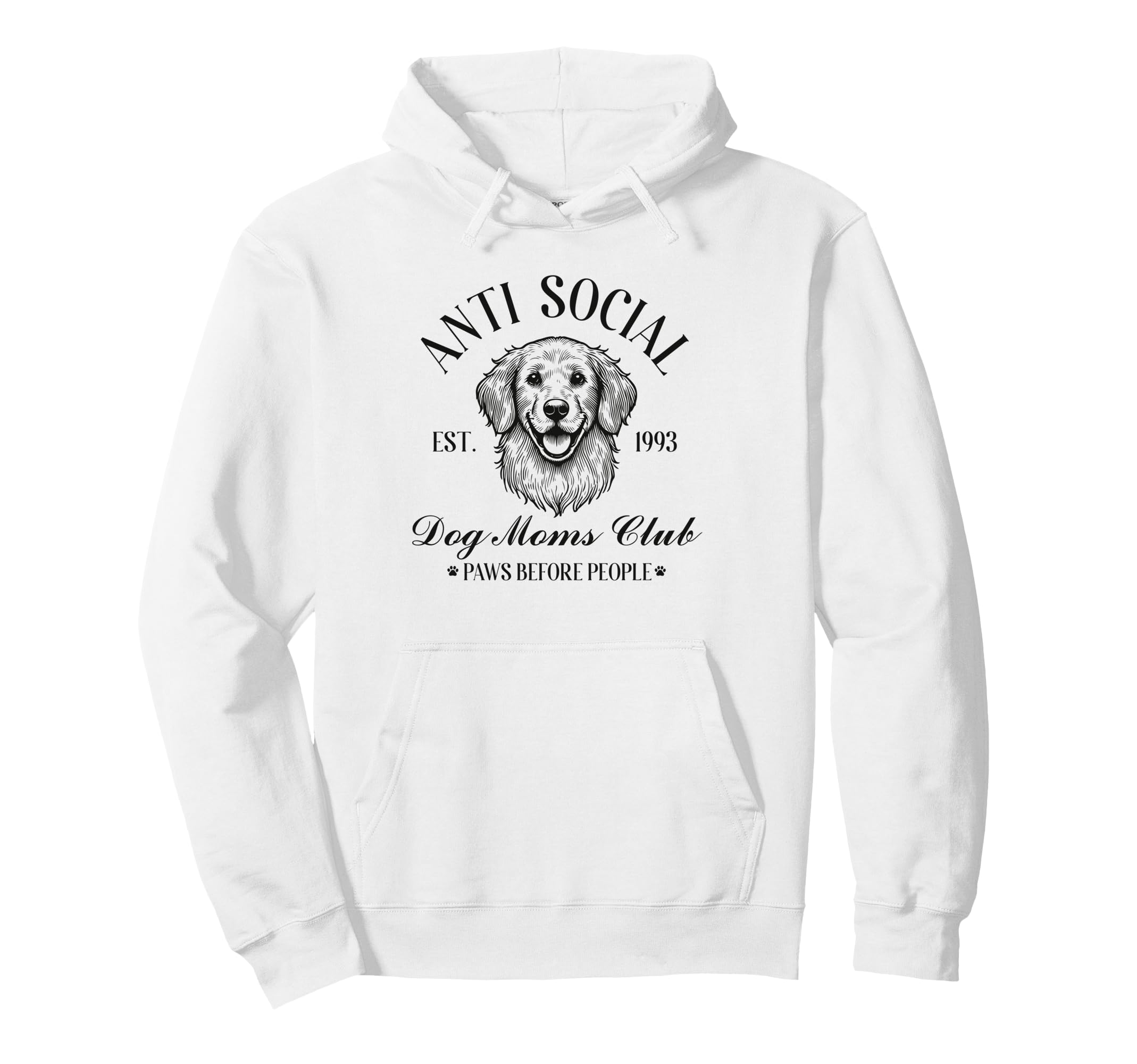 Antisocial Dog Moms Club Funny Mom Womens Hoodie - Trendy Graphic Men Women - T-Shirt, Sweatshirt, Hoodie