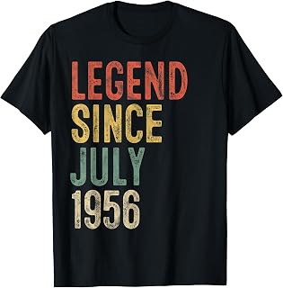 Legend Since July 1956 70th Birthday Men Women 70 Year Old T-Shirt Unisex T-shirt, Sweatshirt, Hoodie, Long Sleeve Tee - T-Shirt, Sweatshirt, Hoodie