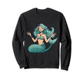 Meditation Mermaid Yoga Pose Sweatshirt - Unique Graphic for Adults - T-Shirt, Sweatshirt, Hoodie