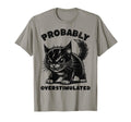 Probably Overstimulated Funny Cat T-Shirt - Aesthetic Graphic Men Women - T-Shirt, Sweatshirt, Hoodie