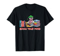 Grow Your Mind Bookworm Reading Book T-Shirt - Custom Art Print Unisex - T-Shirt, Sweatshirt, Hoodie
