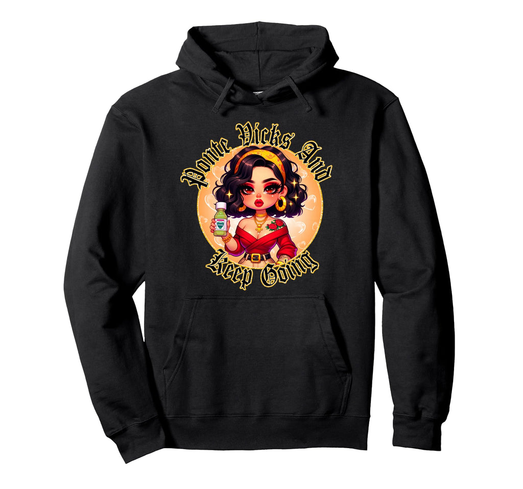 Best Mother Latina Chibi Madre La Jefa Hoodie - Custom Art Print Men Women - T-Shirt, Sweatshirt, Hoodie