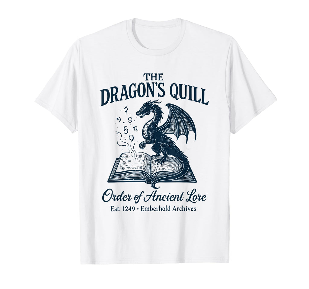 Ancient Dragon Reading Spell T-Shirt - Casual Everyday Wear for Adults - T-Shirt, Sweatshirt, Hoodie