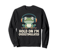 Hold Im Overstimulated Funny Adhd Sweatshirt - Trendy Graphic for Adults - T-Shirt, Sweatshirt, Hoodie
