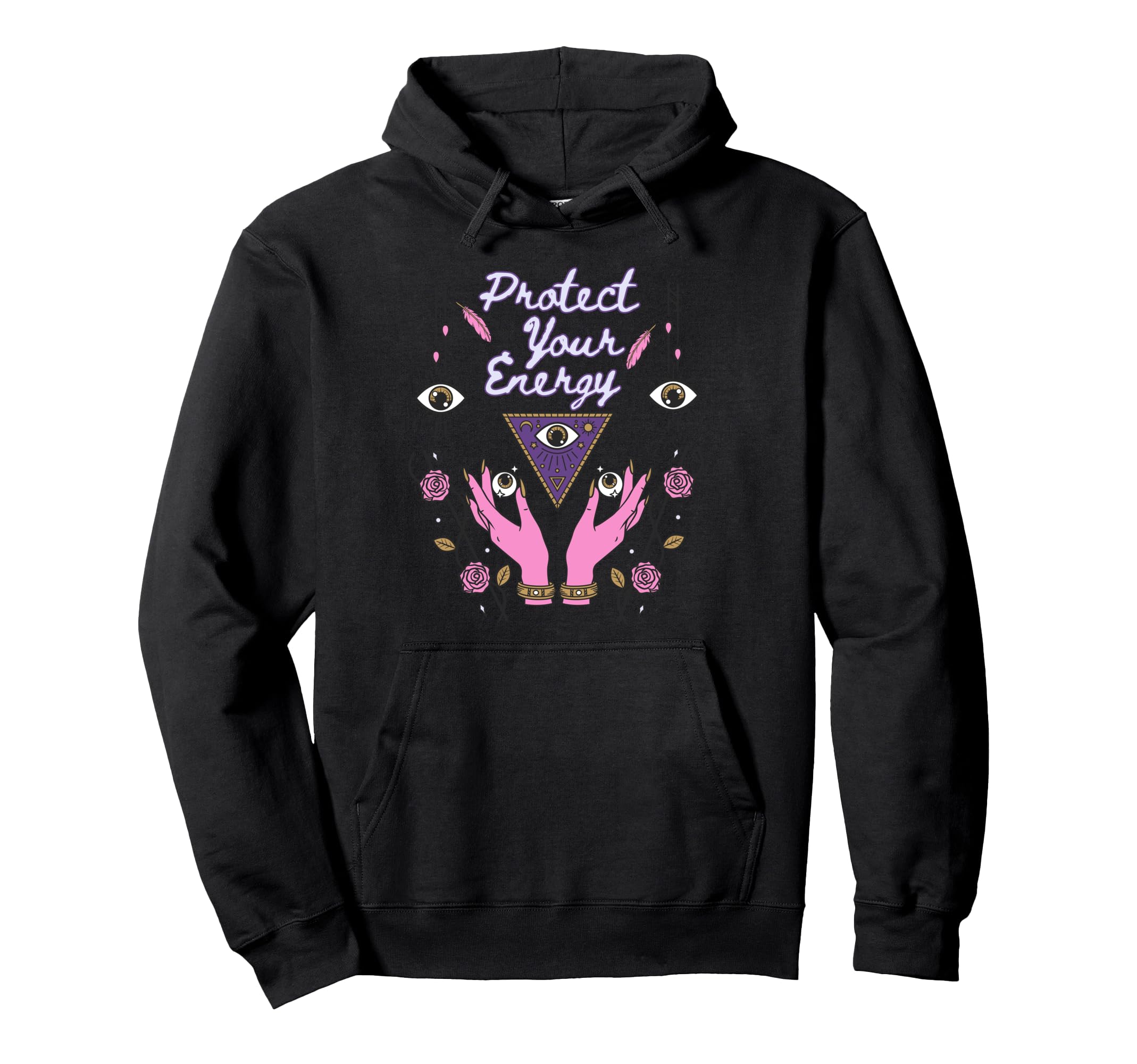Protect Your Energy Third Eye Open Hoodie - Fun Novelty Design for Adults - T-Shirt, Sweatshirt, Hoodie