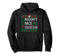 Naughty Nice Literature Teacher List Hoodie - Minimalist Print for Adults - T-Shirt, Sweatshirt, Hoodie