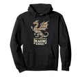 Curious Easily Distracted Dragons Hoodie - Aesthetic Graphic for Adults - T-Shirt, Sweatshirt, Hoodie