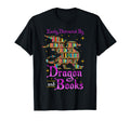 Easily Distracted Dragons And Books T-Shirt - Fun Novelty Design for Adults - T-Shirt, Sweatshirt, Hoodie