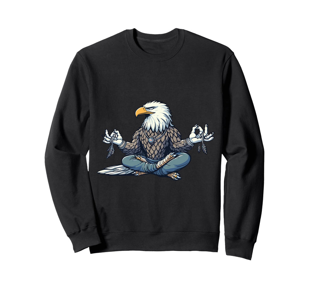 Meditation Eagle Yoga Pose Relaxing Sweatshirt - Trendy Graphic for Adults - T-Shirt, Sweatshirt, Hoodie