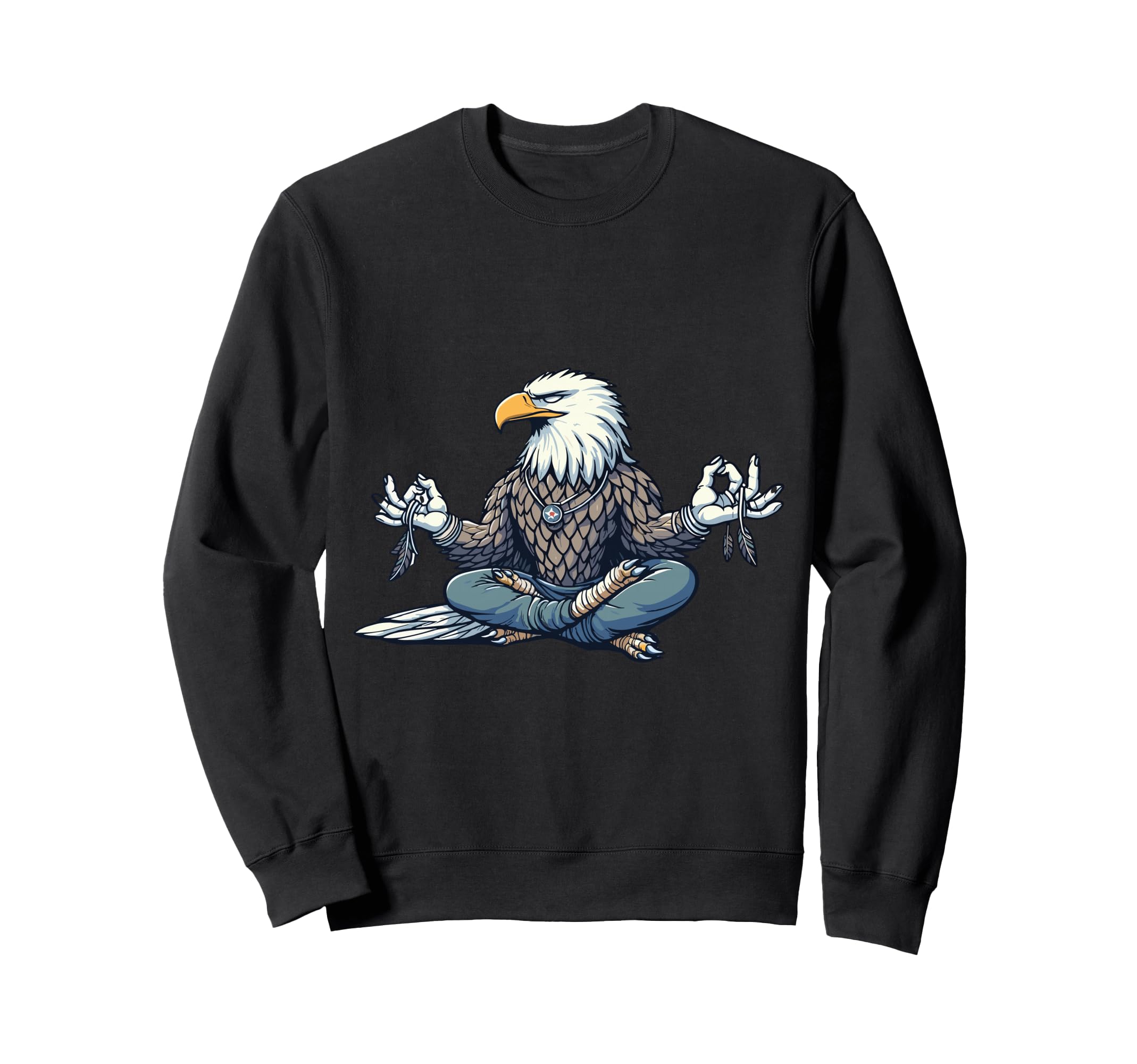 Meditation Eagle Yoga Pose Relaxing Sweatshirt - Trendy Graphic for Adults - T-Shirt, Sweatshirt, Hoodie