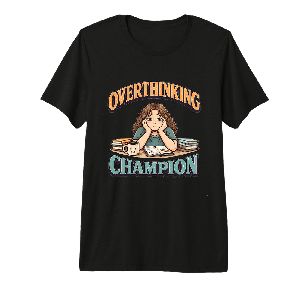 Fun Office Quotes Overthinker Tri T-Shirt - Novelty Apparel for Adults - T-Shirt, Sweatshirt, Hoodie