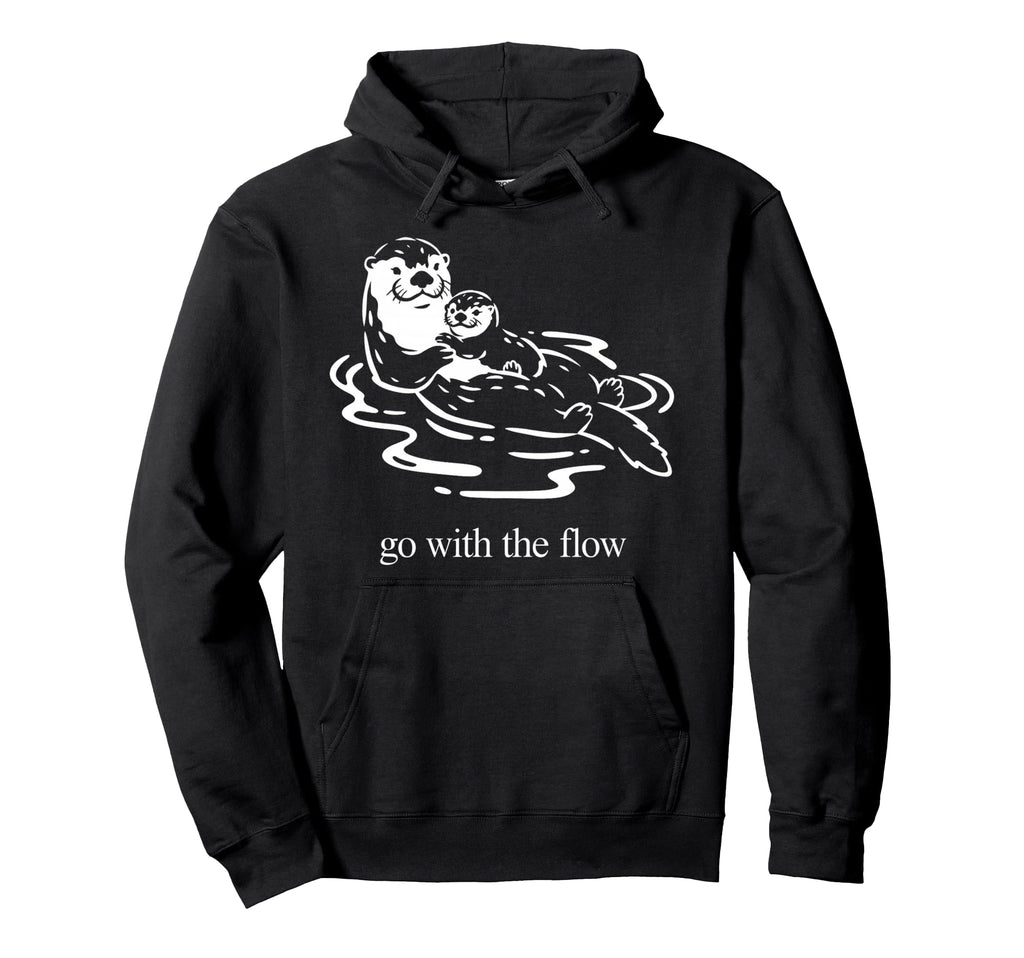Flow Otter Parent Child Relax Hoodie - Streetwear Style Men Women - T-Shirt, Sweatshirt, Hoodie