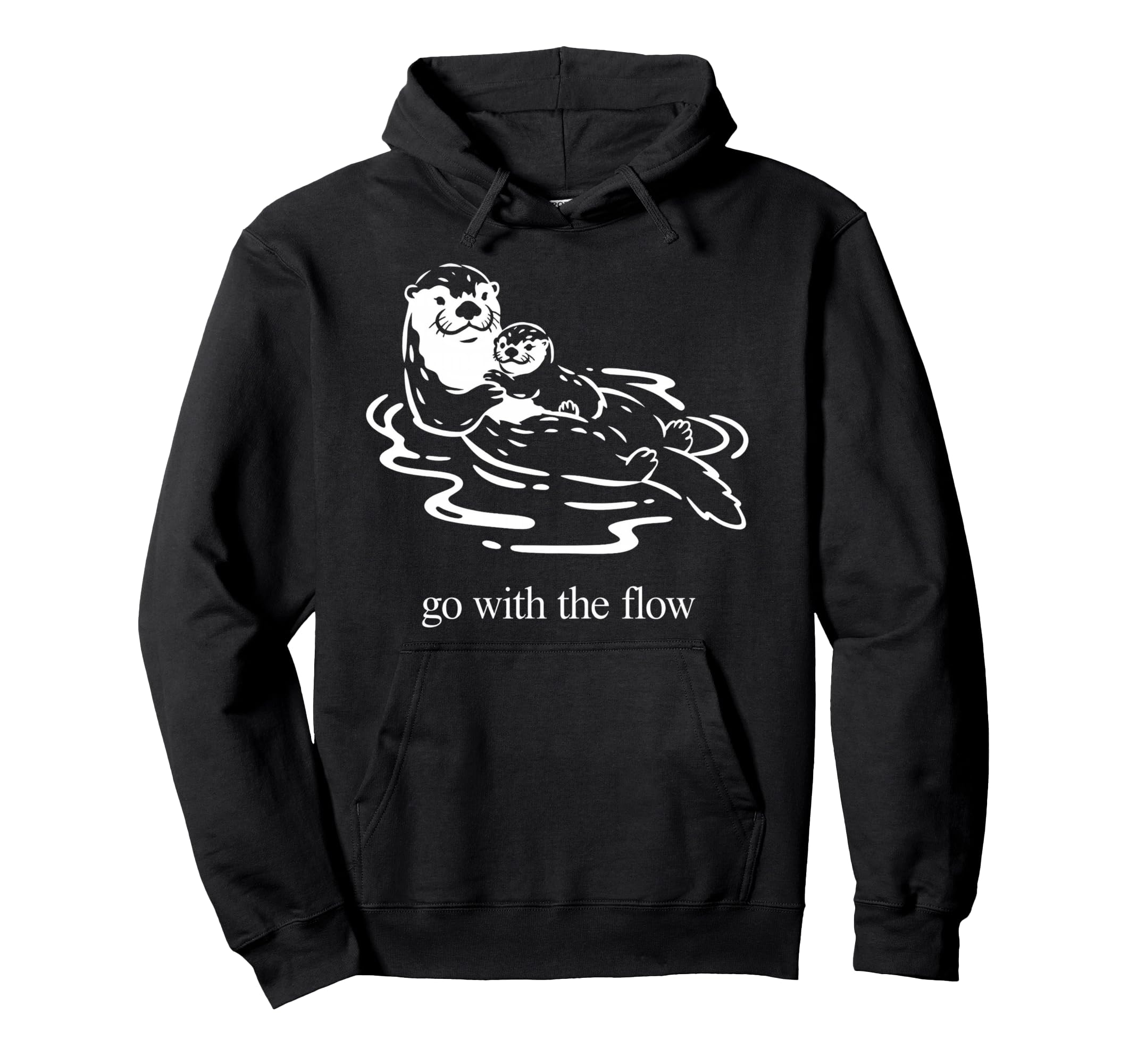 Flow Otter Parent Child Relax Hoodie - Streetwear Style Men Women - T-Shirt, Sweatshirt, Hoodie