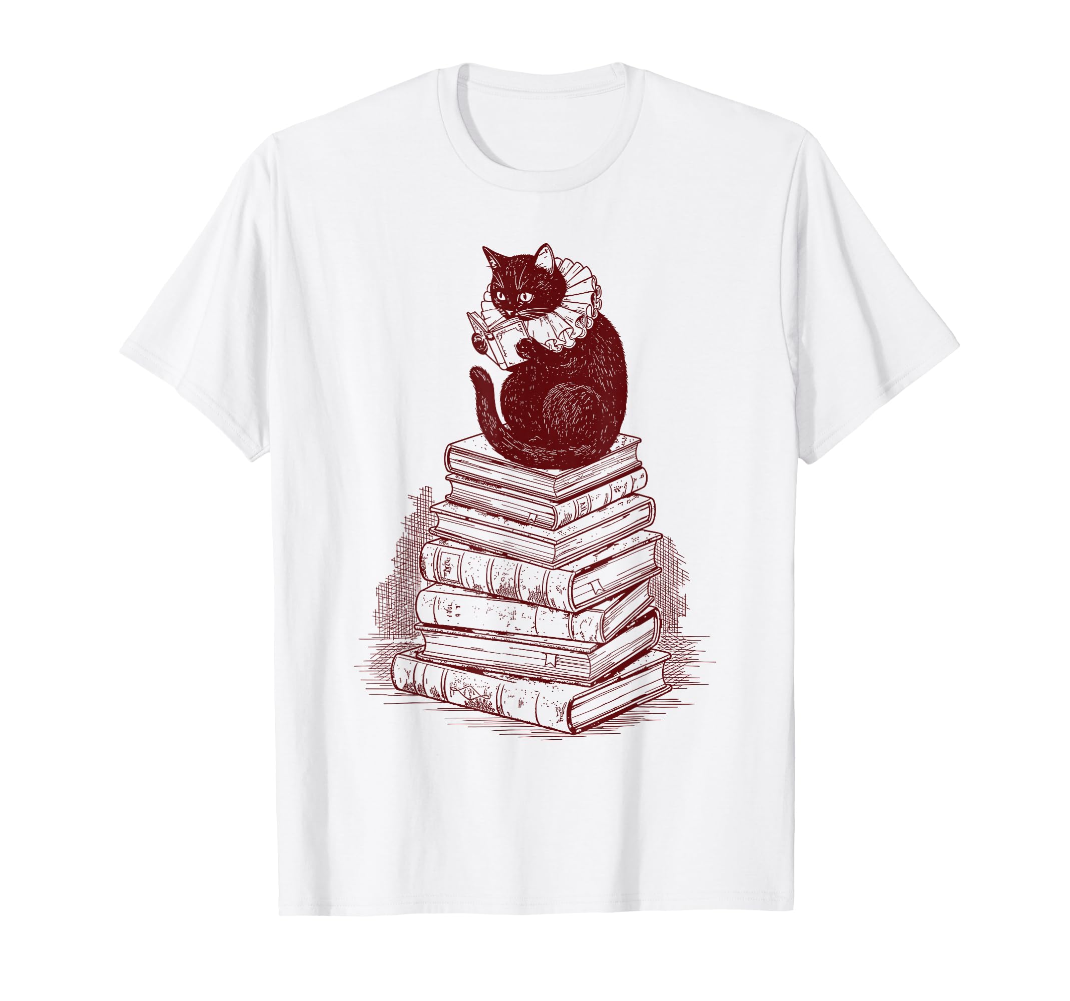 Literary Cat Books Reading World Book T-Shirt - Trendy Graphic Men Women - T-Shirt, Sweatshirt, Hoodie