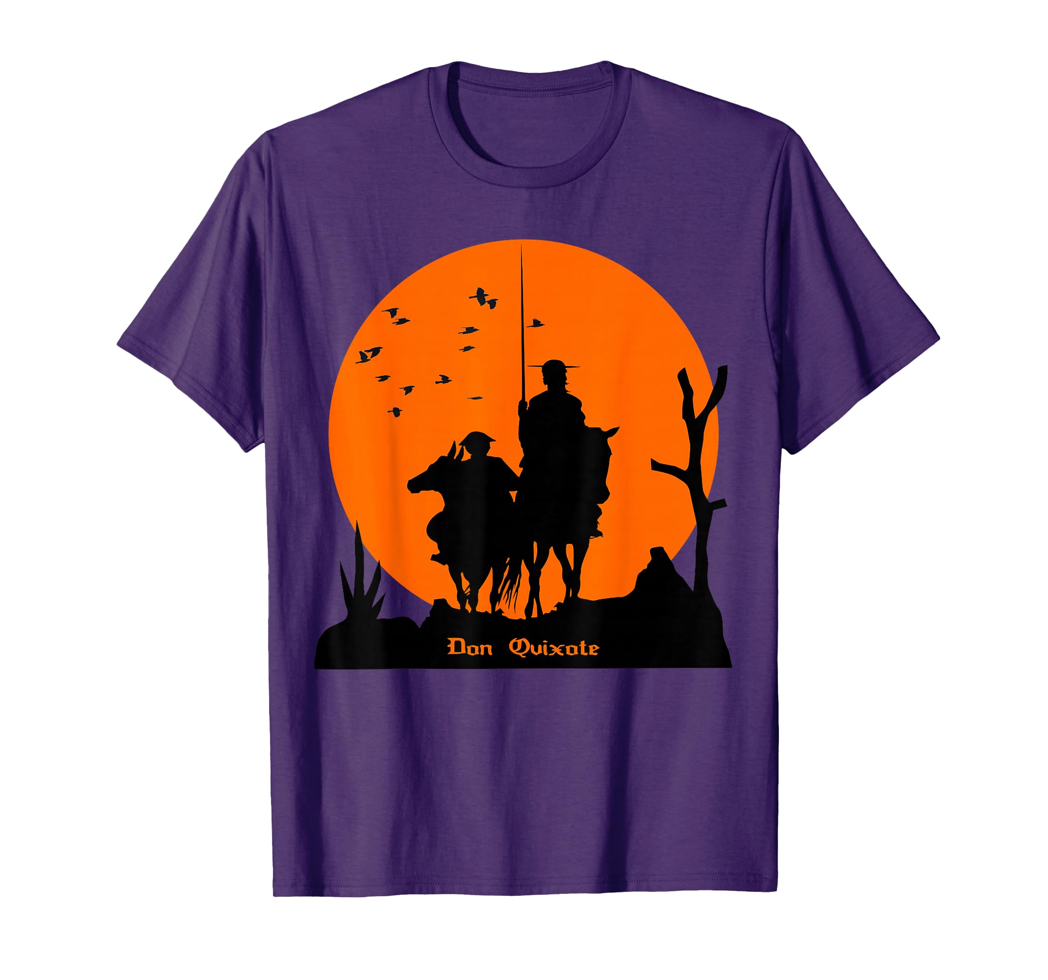Don Quijote Sunset Literature T-Shirt - Novelty Apparel for Adults - T-Shirt, Sweatshirt, Hoodie
