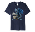 Dragon Reading Book Fantasy Reader T-Shirt - Aesthetic Graphic Men Women - T-Shirt, Sweatshirt, Hoodie